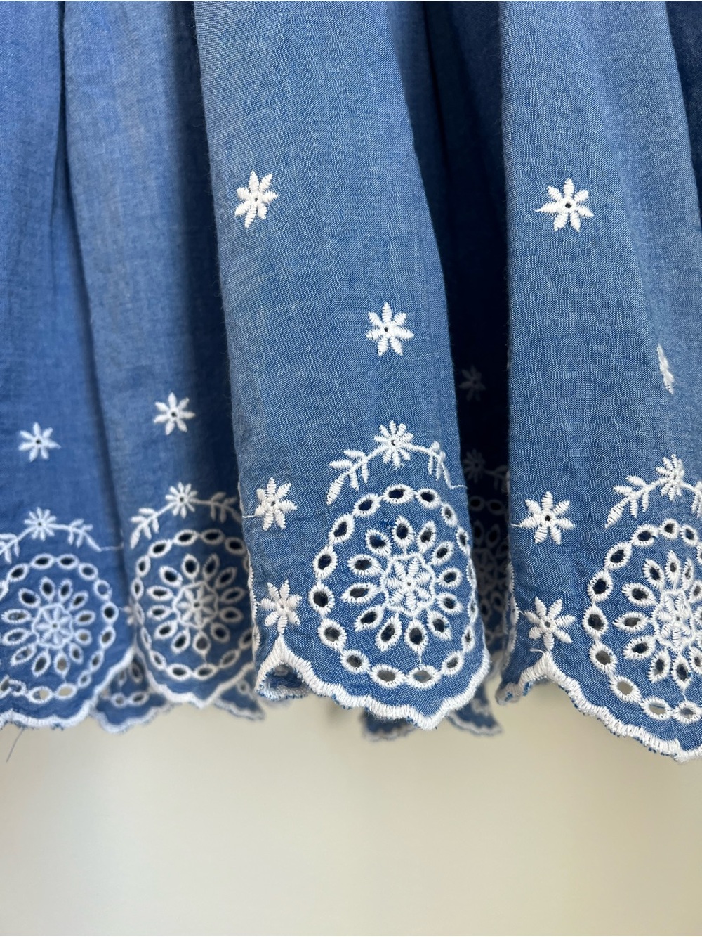 Cat & Jack | 100% Cotton Blue Sundress with White Waist Tie Size L (10-12) - Picture 8 of 15